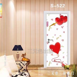 三元色彩雕門(mén) 廠家供應(yīng)新款室內(nèi)門(mén)s-522 來(lái)圖定做新型環(huán)保uv彩雕室內(nèi)門(mén)招