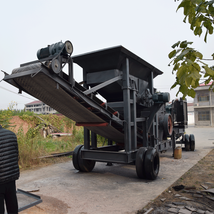 移動破碎機 大型錘式石料破碎機 移動小型碎石機