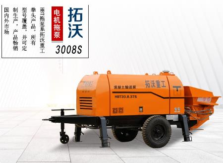 混凝土地泵適合橋面施工，拓沃重工小型輸送泵3008S