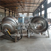 電加熱夾層鍋，熟食鹵煮鍋，化糖熬糖鍋，自動(dòng)翻筐出料鍋